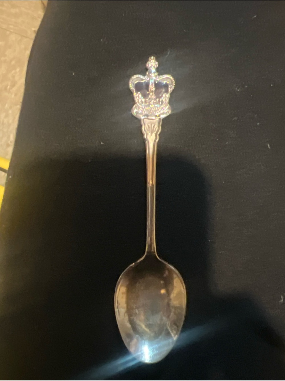 Elizabeth II Coronation Jubilee Silverplate/enamel Spoon! ENN